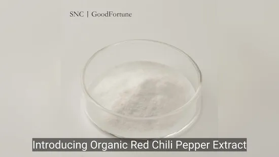 Organic Red Chili Pepper Extract Capsaicin Powder >95% CAS. 404