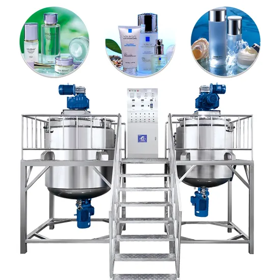 Large Production Fixed Type Vacuum Homogenizer Emulsifier for Body Care Lotion Sun Cream Serum Cosmetic 